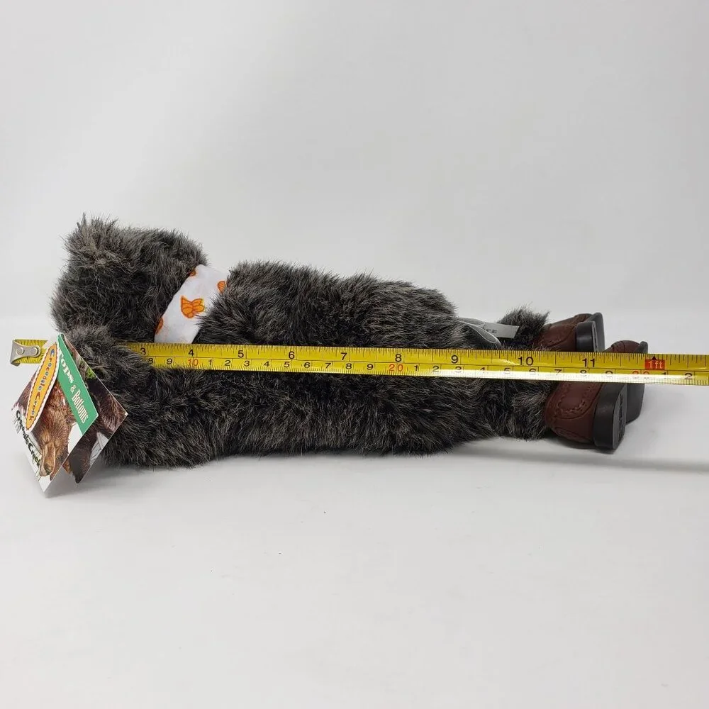 Tops & Bottoms Crocodile Creek Grizzly Bear Plush Stuffed Gray Brown with Shoes
